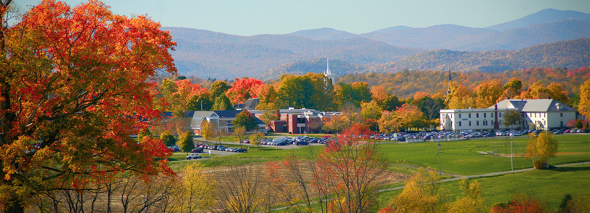 Randolph Center campus amidst beautiful fall foliage.